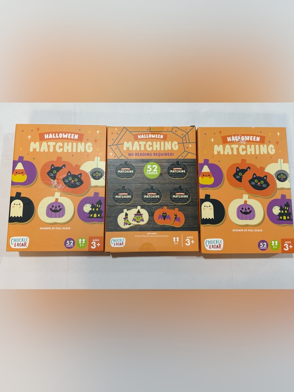 3 Chuckle & Roar Halloween 52-Piece Matching Game new in box